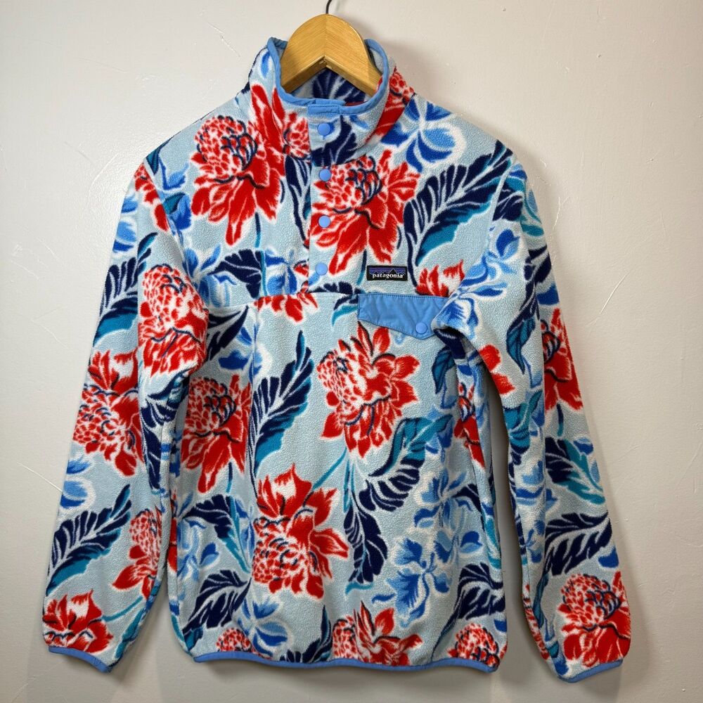 Patagonia Lightweight Synchilla Snap T-FLeece Pullover Manoa Dusk Blue Small